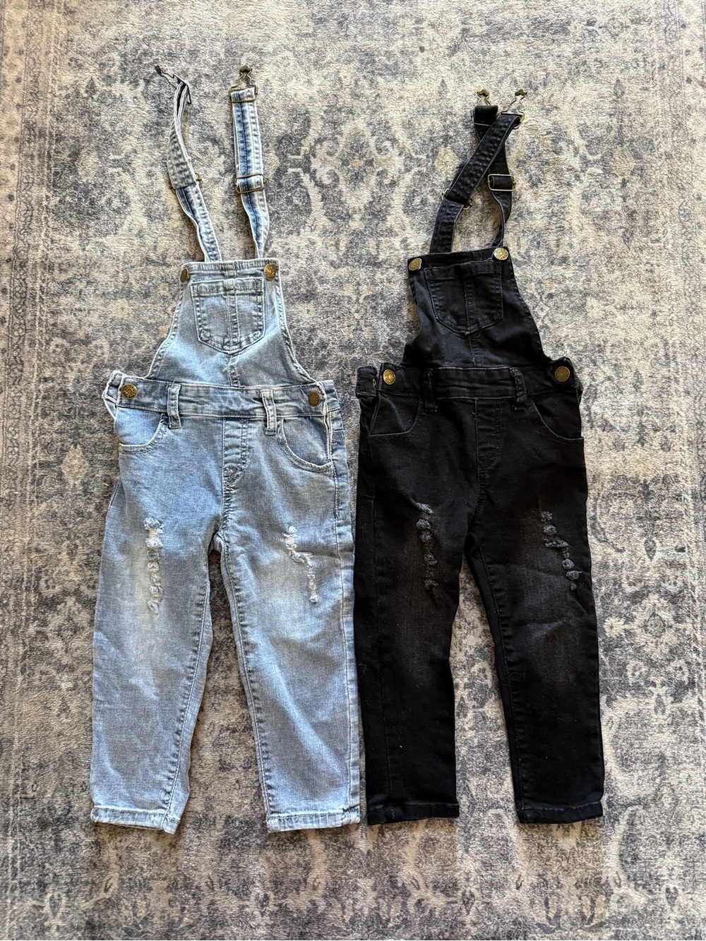 Little Bipsy Kids Distressed Denim Overalls